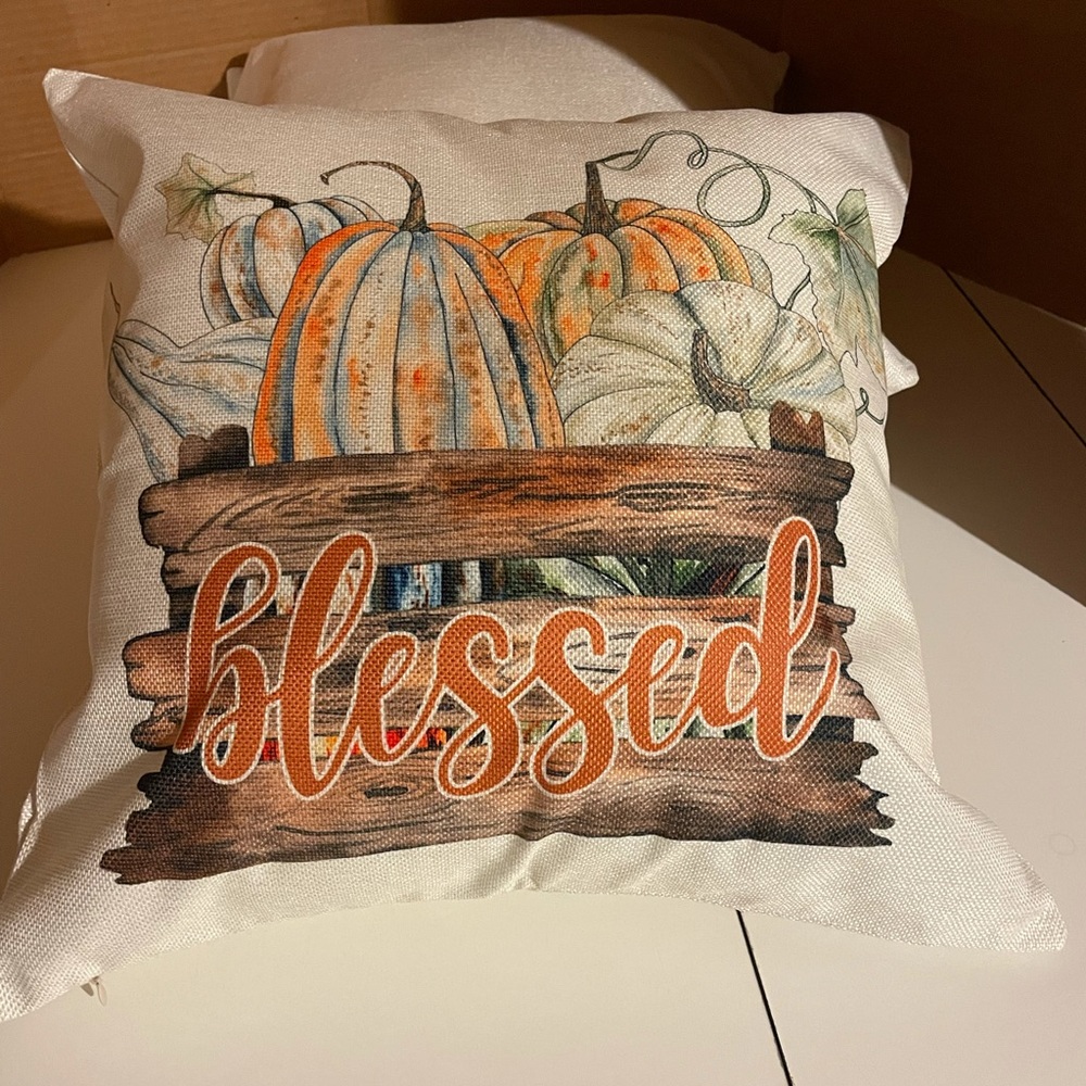 Blessed pumpkinthrow pillow